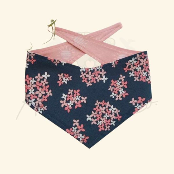 Lilacs on Navy/ Pink Sunshine (Large)